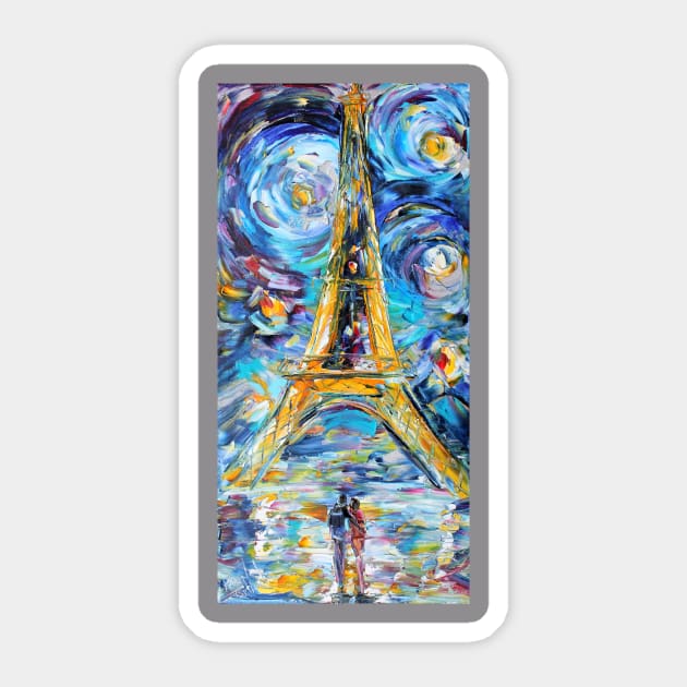 Eiffel Tower Sticker by Karensfineart